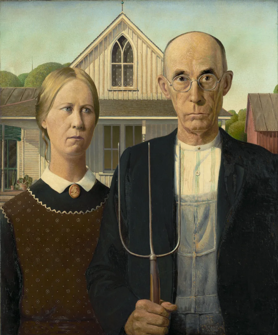 Grant Wood American Gothic artwork saved in Museum Log