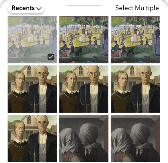 Museum Log iOS app interface for saving museum memories