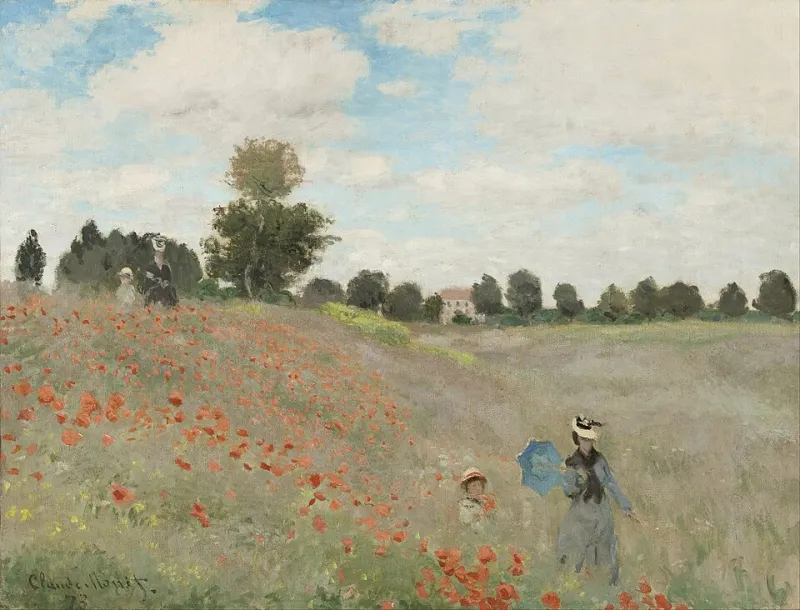 Claude Monet Poppy Field artwork photo organized in Museum Log