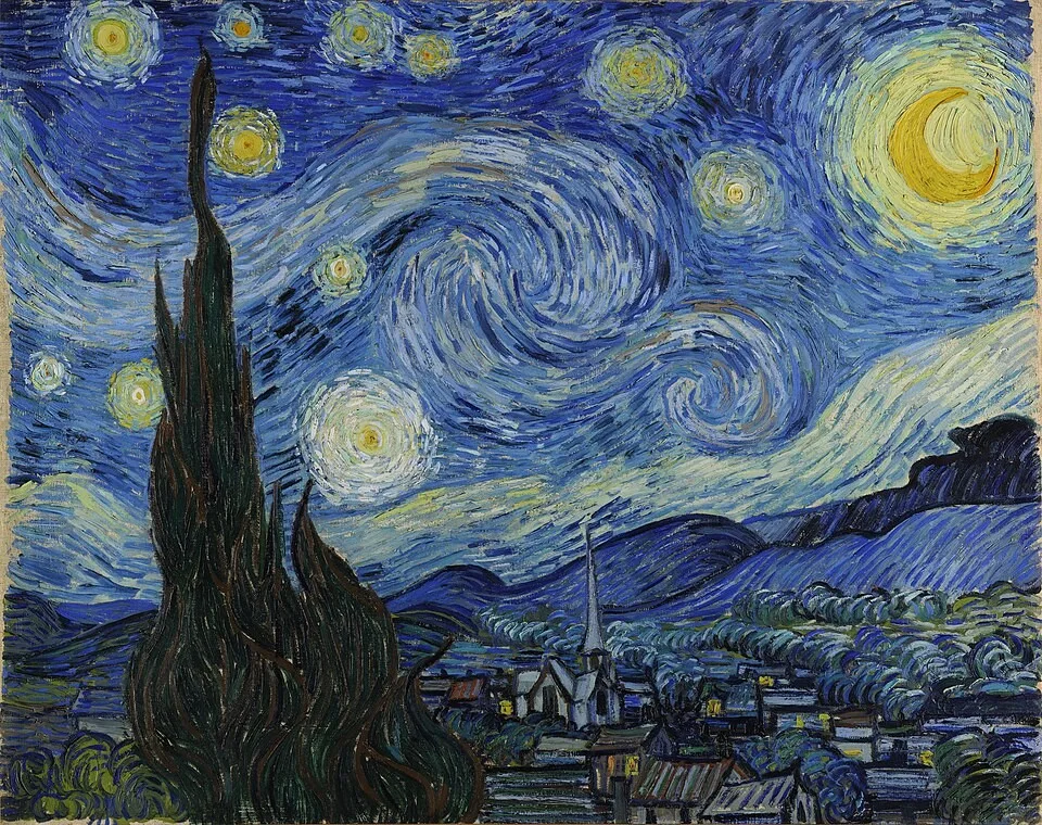 Van Gogh Starry Night artwork entry in Museum Log
