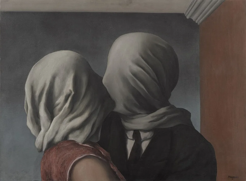 René Magritte The Lovers artwork photo saved in a personal archive